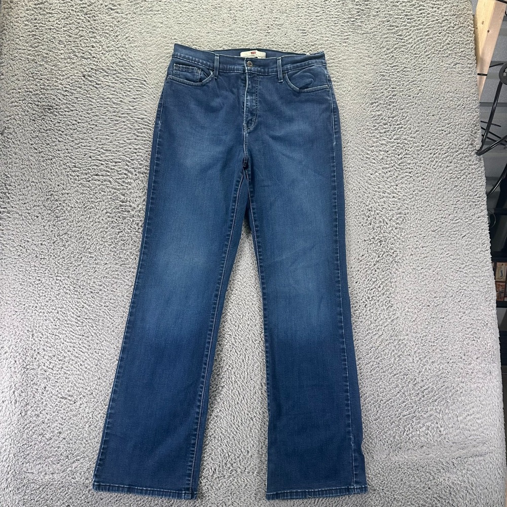 Levi's 512 Jeans Women's 16 Blue Cotton Denim Bootcut Slimming Faded Stretch